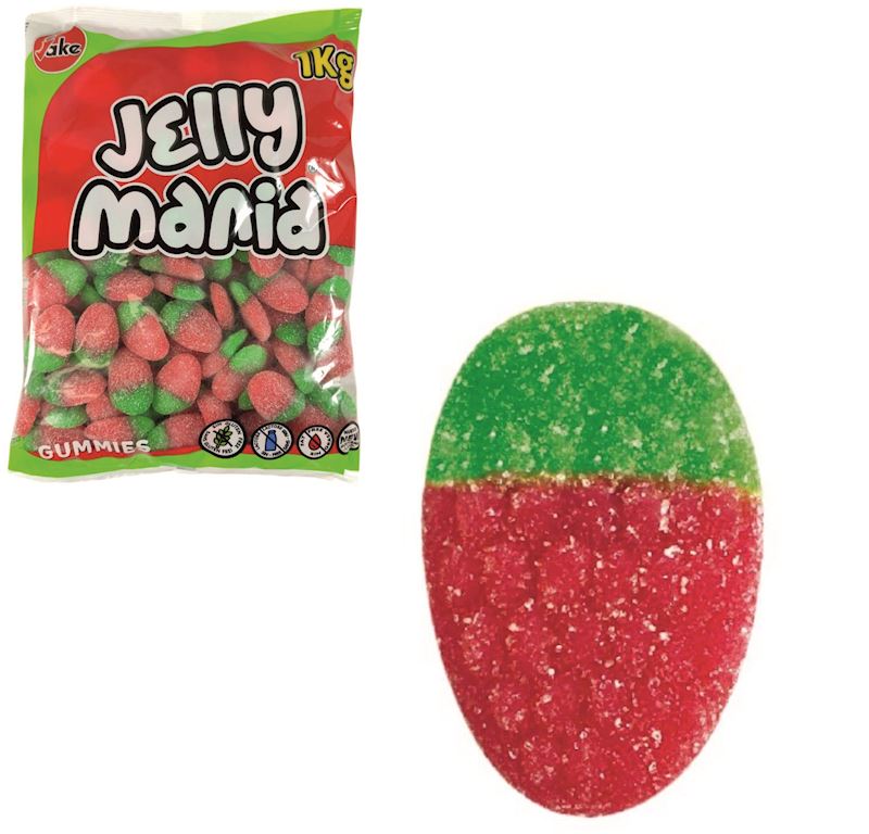 Jake Jellymania Strawberries sour, halal, 1 kg / 133 pcs