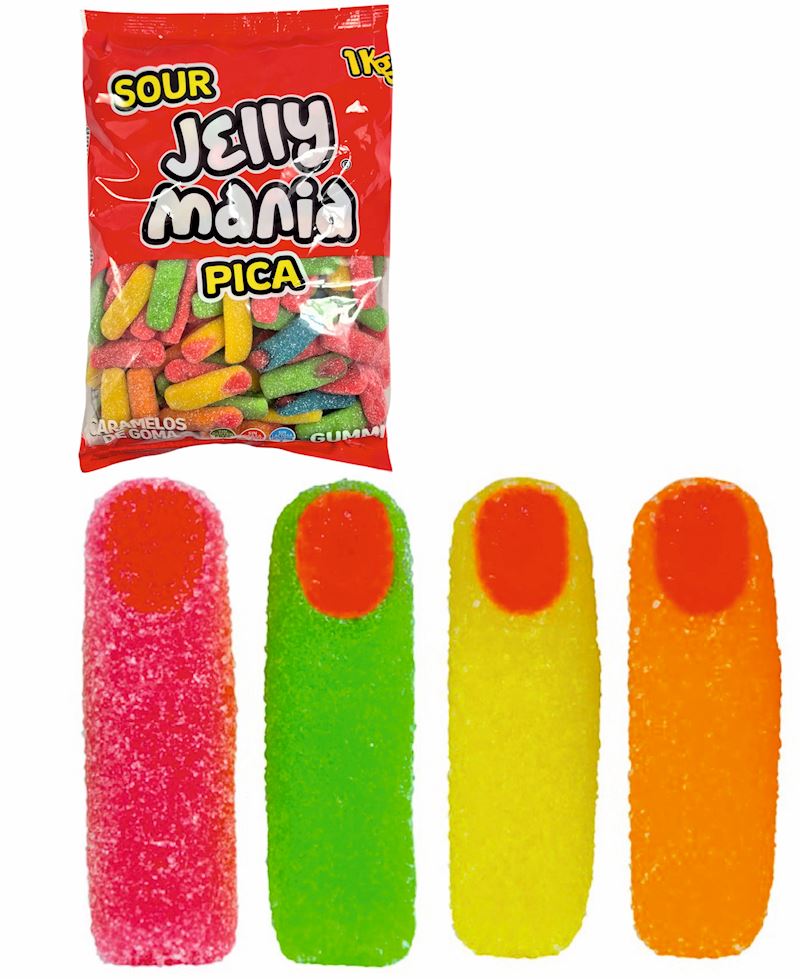Jake Jellymania Sour Fingers 1 kg / 133 pcs en sachet