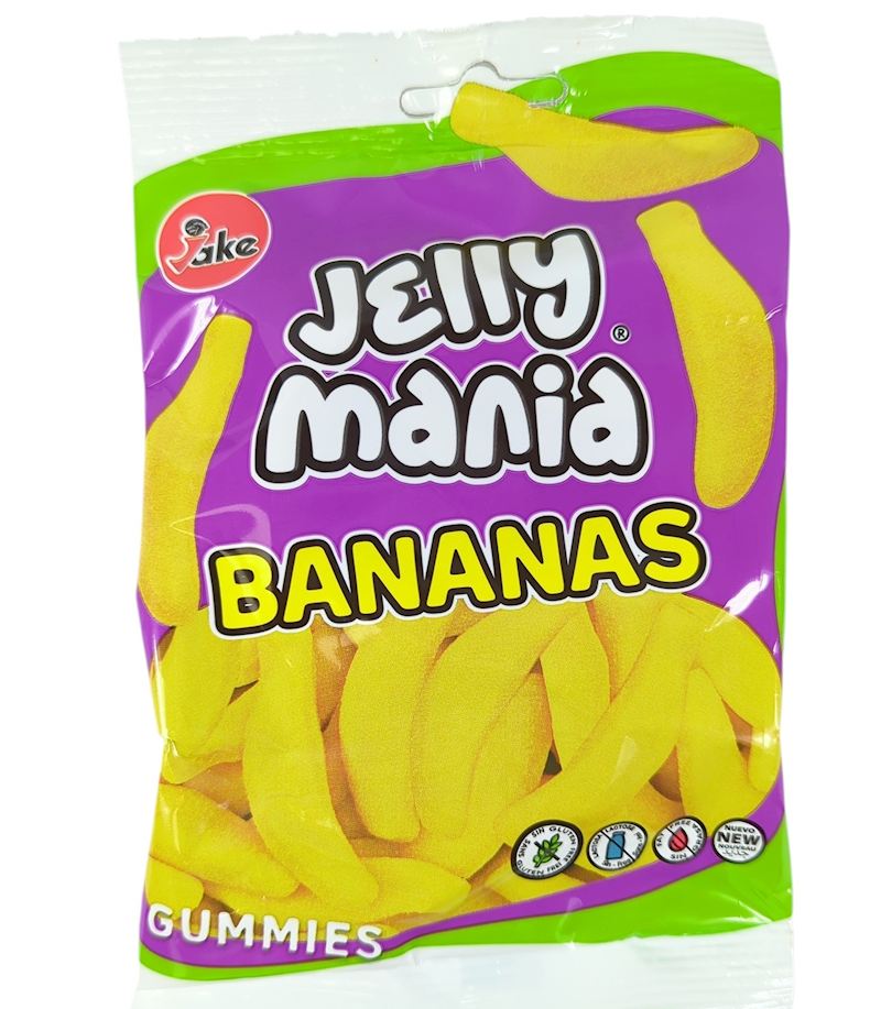 Jake Jellymania Bananas non halal, 100 g Beutel