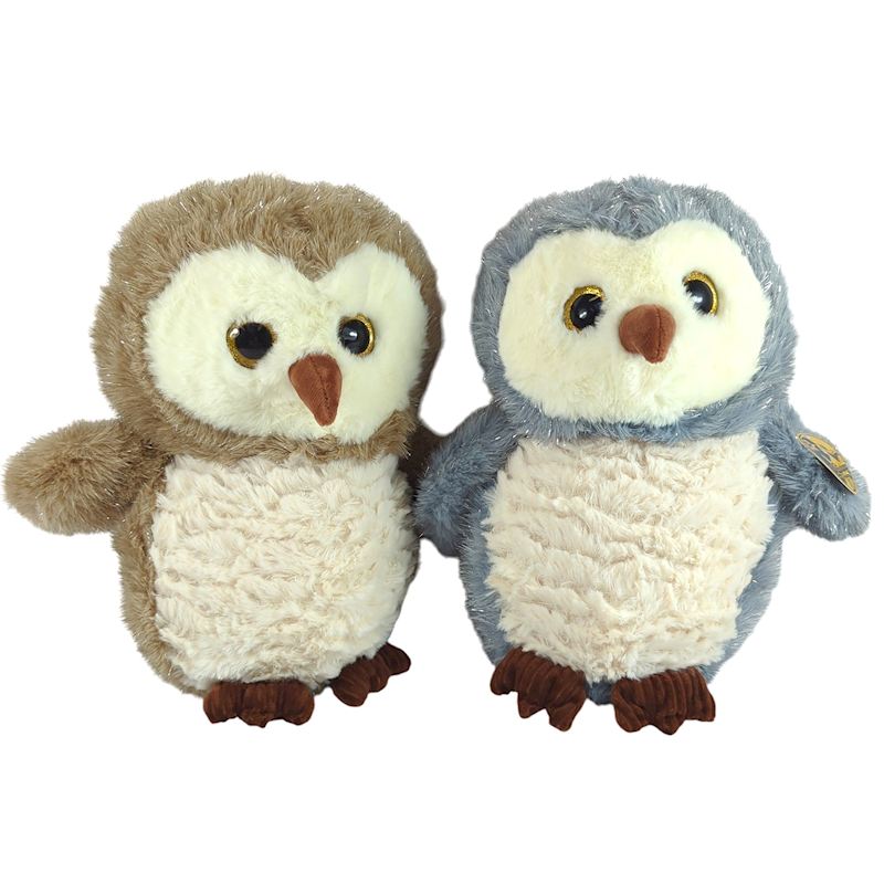 Peluche hibou 30 cm 2 ass.