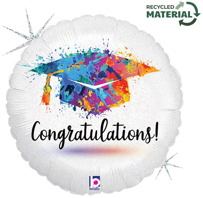 Folienballon Gratulation zum Abschluss, im Beutel, 46 cm