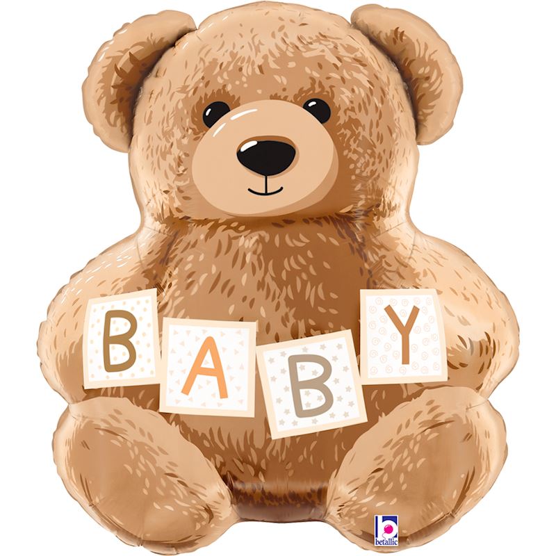 Folienballon Teddy Baby 61 cm einzeln verpackt