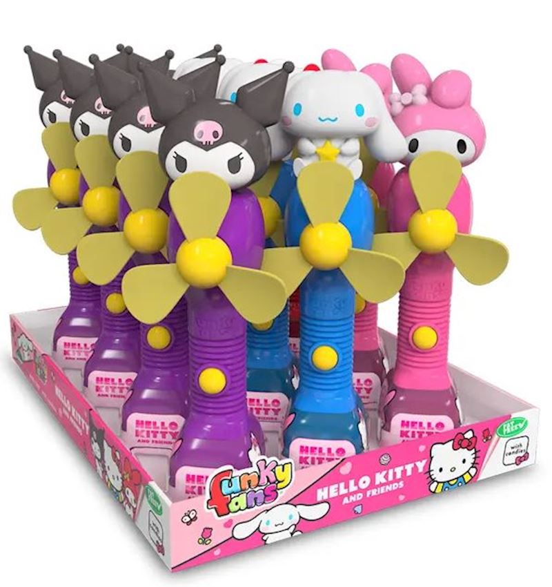 Hello Kitty&Friends Funky Fans avec 5 g gomme de fruit