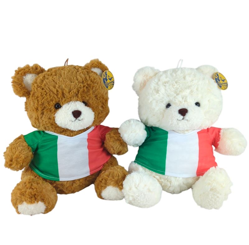 Plüsch Bär mit T-Shirt 30 cm Italien 2 sort.