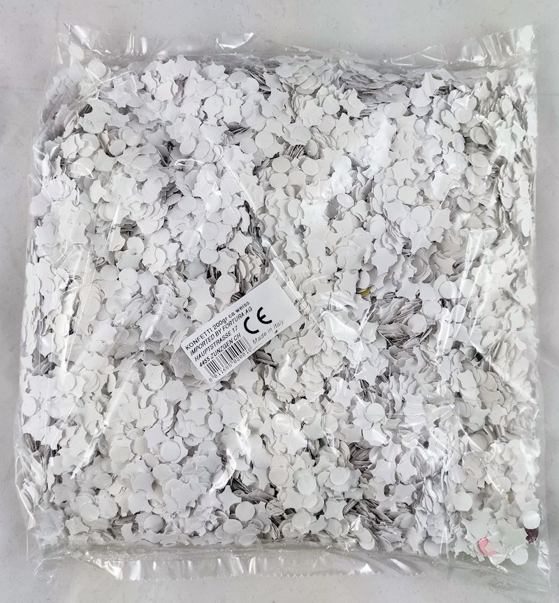 Confettis 200 gr blanc 