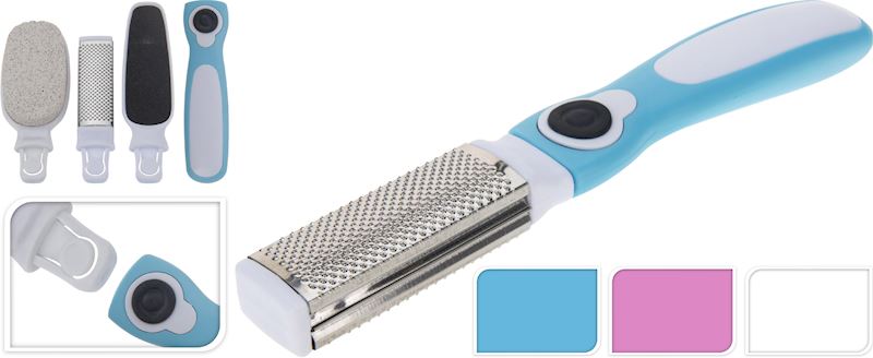 Pedicure Set 2 Farben sort. rosa, blau mit 3 Aufsätzen