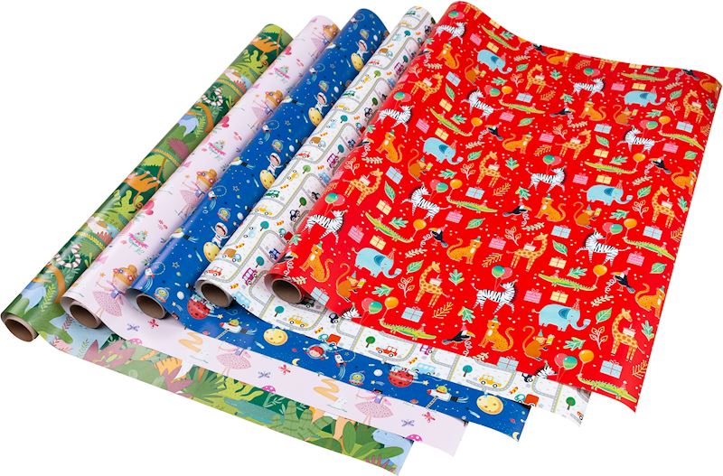 Geschenkpapier Premium Kinder 2m x 70 cm div. Motive