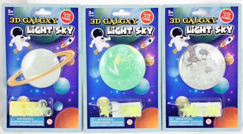 Planeten Deko-Set sort. nachtleuchtend, Planet ca 6 cm