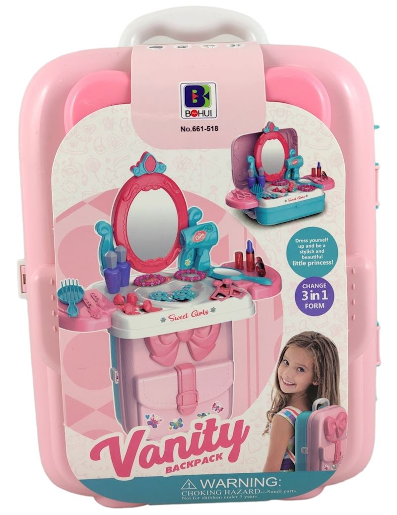 Spielset Koffer Rucksack 3in1 Beautyset Stylistin