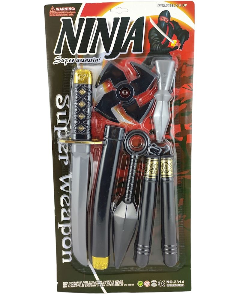 Set d'armes ninja 4 pièces