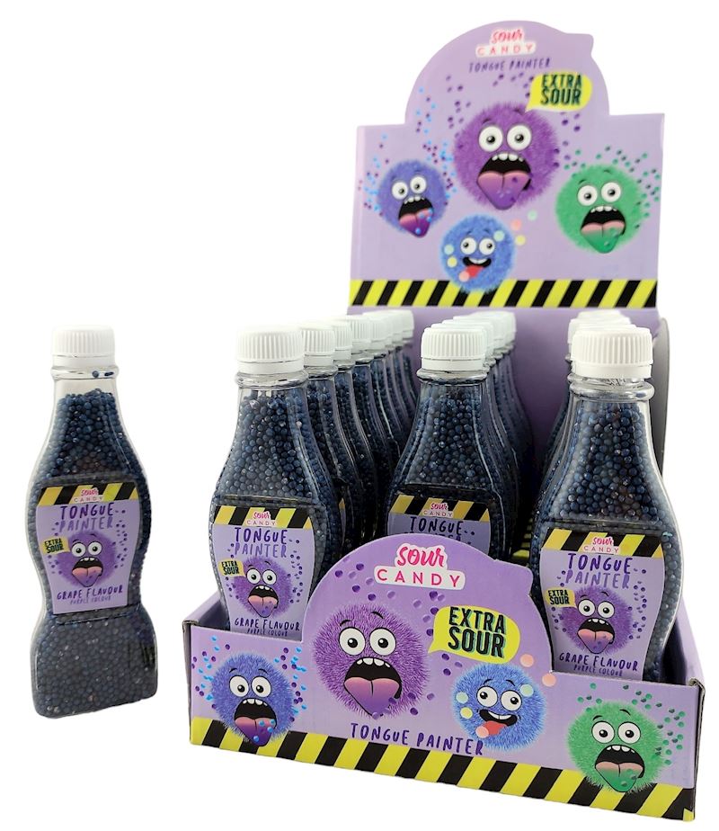 Sour Candy Shots purple 58 g Tongue Painter saure Bonbons