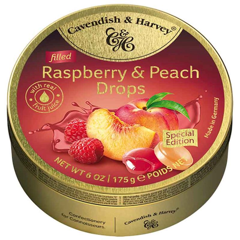 Cavendish & Harvey Raspberry & Peach Drops 175 g