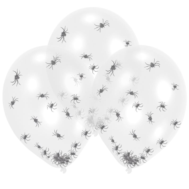 Ballons en caoutchouc remplis d'araignées et de confettis