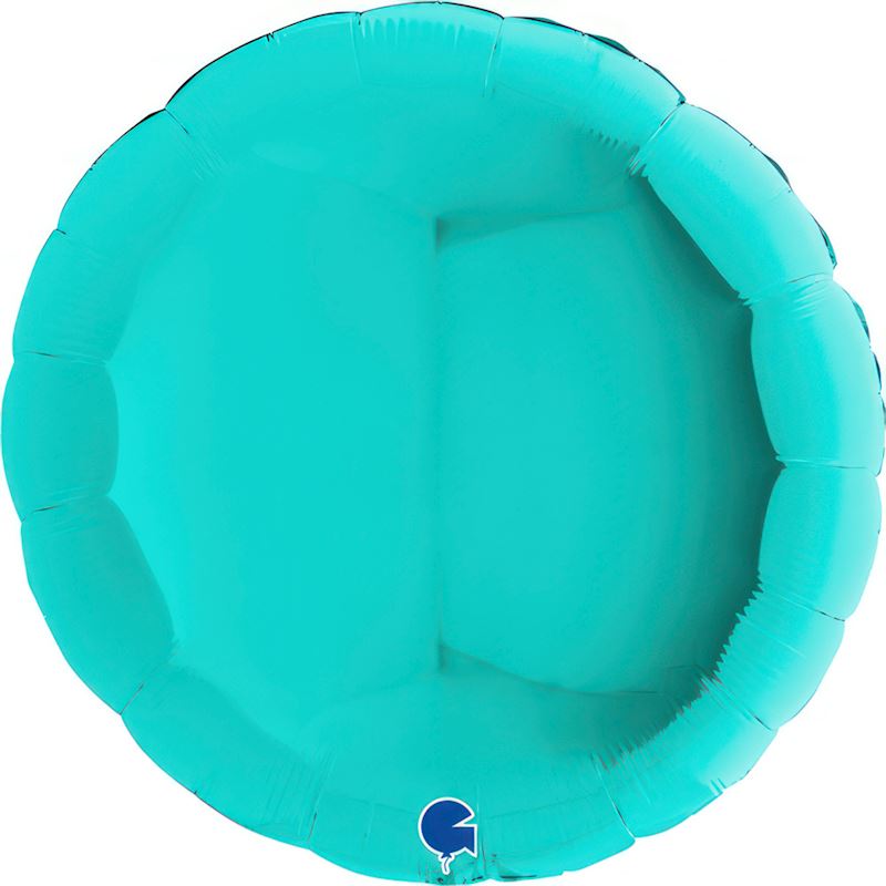 Folienballon Rund Tiffany türkis 91 cm einzeln verpackt