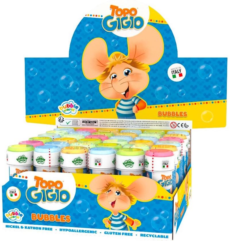 Seifenblasen Topo Gigio 60ml mit Geduldspiel