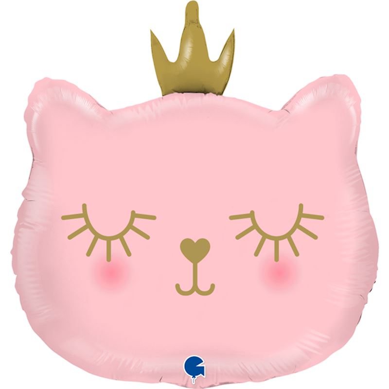 Folienballon Cat Princess rosa, 66 cm, im Beutel