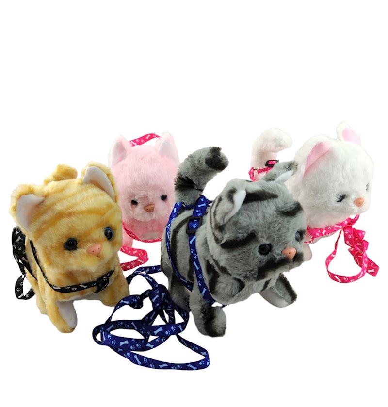 Chat avec danse 18 cm 4xass. sauf 2 piles AA