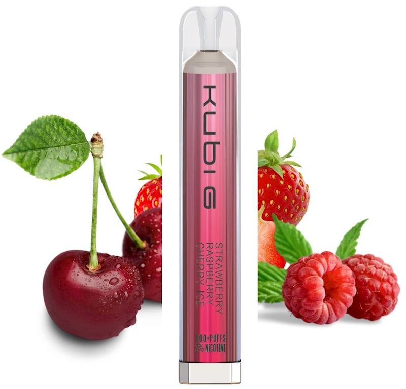 E-Shisha jetable avec nicotine Strawberry Raspberry et Cherry
