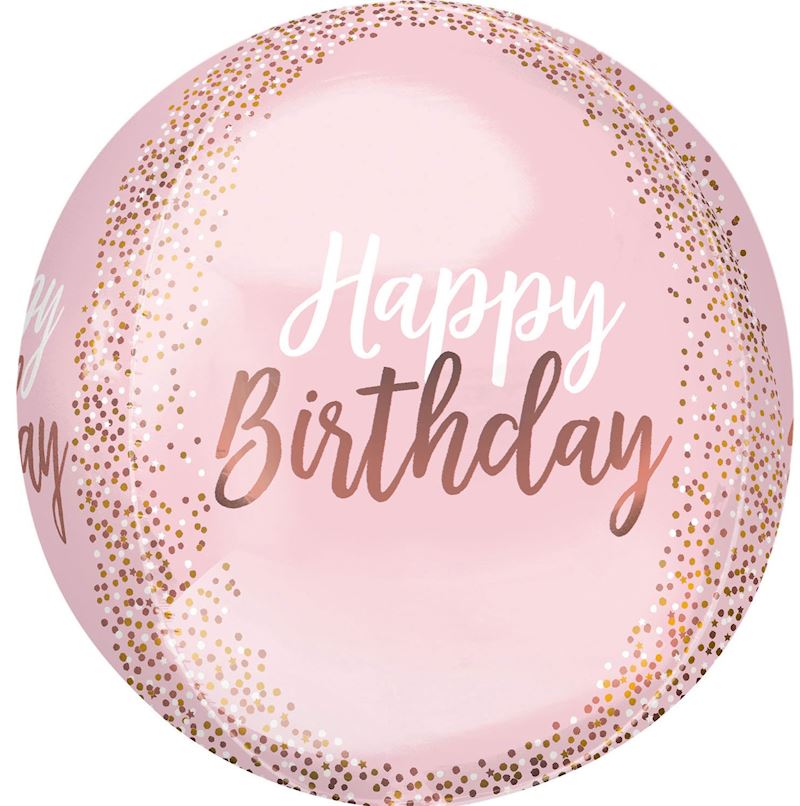 Ballon Orbz 38 cm Geburtstag Rose Gold Ball