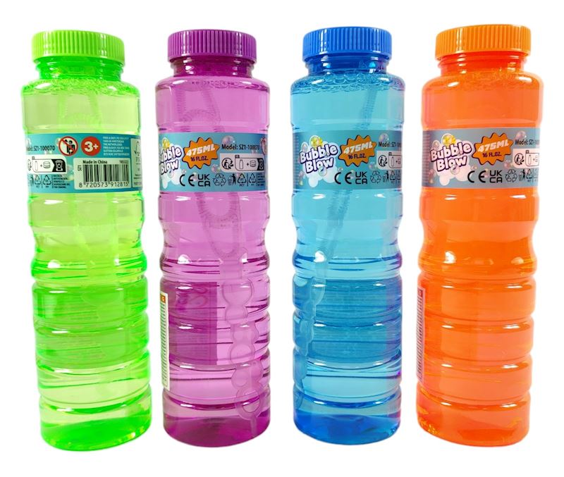 Seifenblasen 4 Farben sort. 475 ml mit Stab