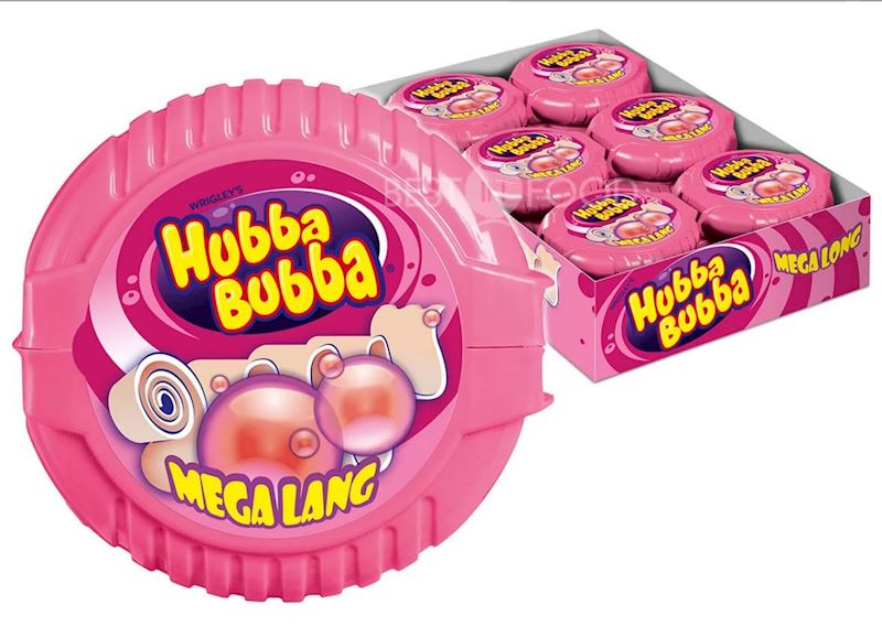 Hubba Bubba Bubble Tape Fancy Fruit, mega lang, pink, 56 g