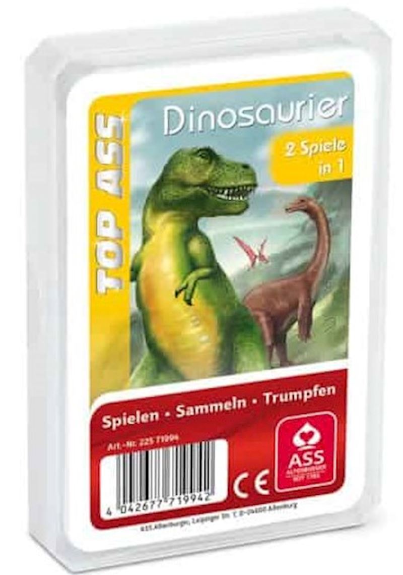 Quartett Dinosaurier TOP ASS, 2 in 1 Spiele