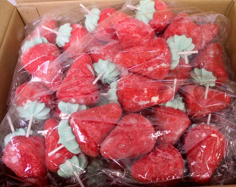 Zucker Erdbeeren 55 g lose im Karton