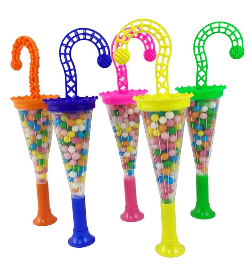 Schirmchen mit Bonbons 40 g diverse Farben sort.