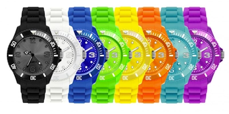 Armbanduhr Cool Watch in Box Silikon 8 Farben sort.