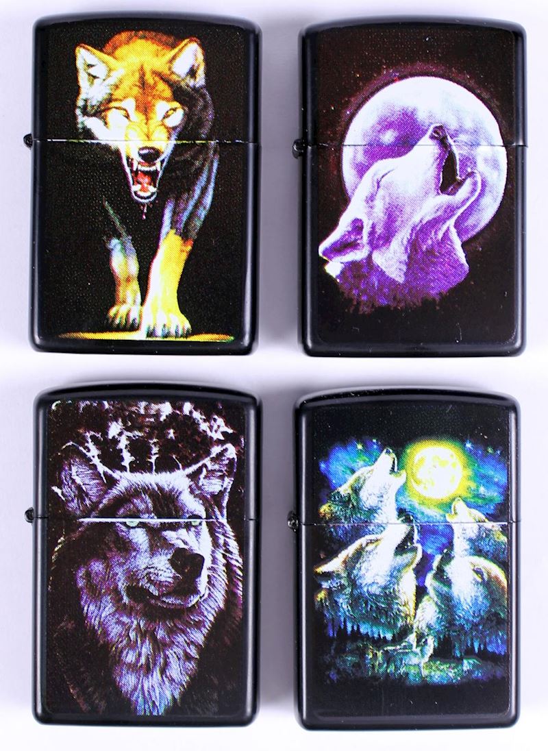 Benzinfeuerzeug Wolf 4xsort. leer