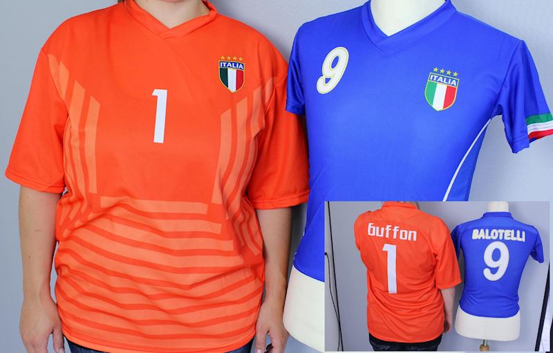 Fussballtrikot Italien Gr. 134 Farbe und Name nicht wählbar