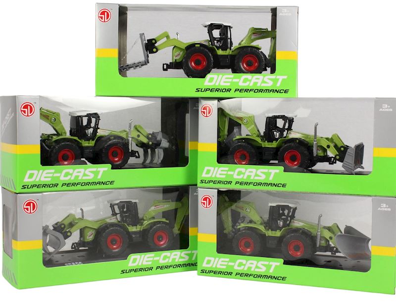 Traktor grün 18 cm 6xsort. 