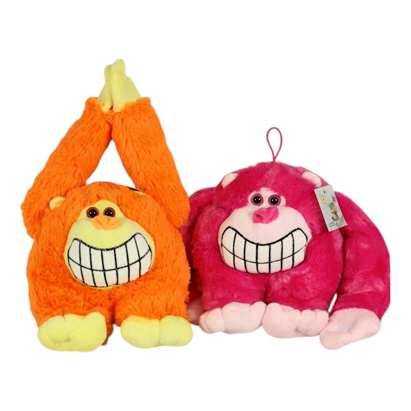 Peluche orang-outan avec gueule grande, 2 asst., 17 cm