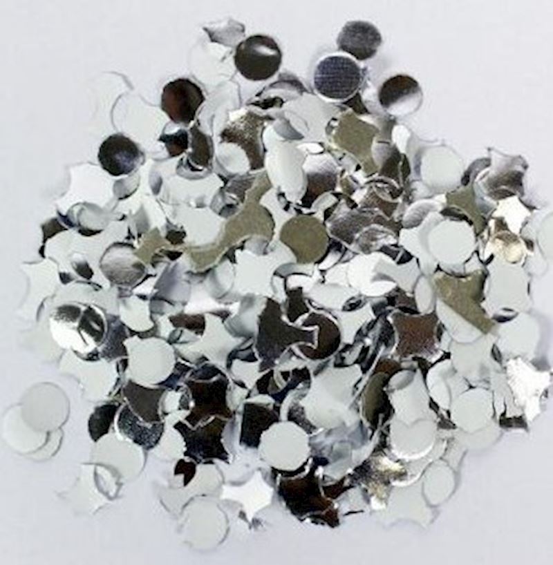 Konfetti 5 kg silber/weiss 