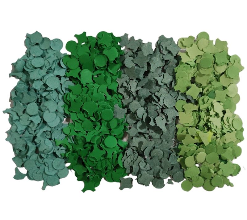 Confettis 10 kg vert-foncé 