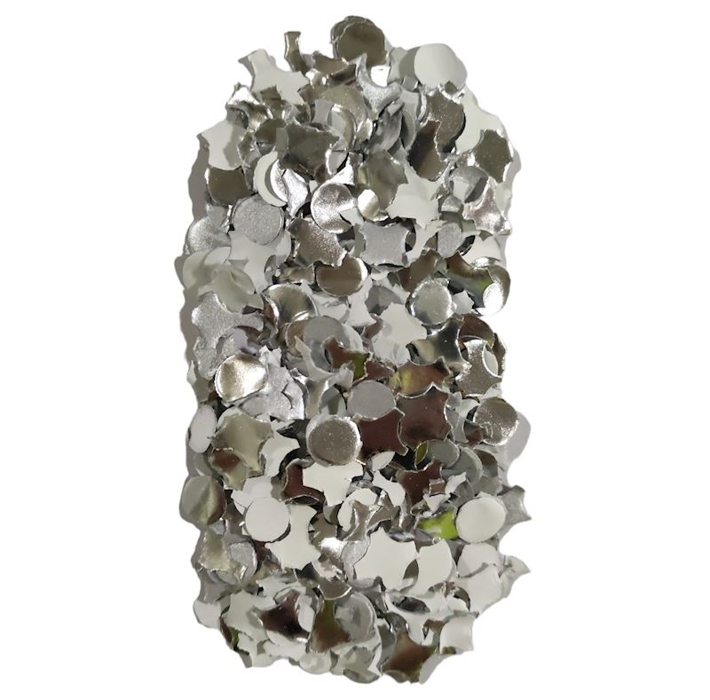 Konfetti 10 kg silber / weiss Preis pro kg
