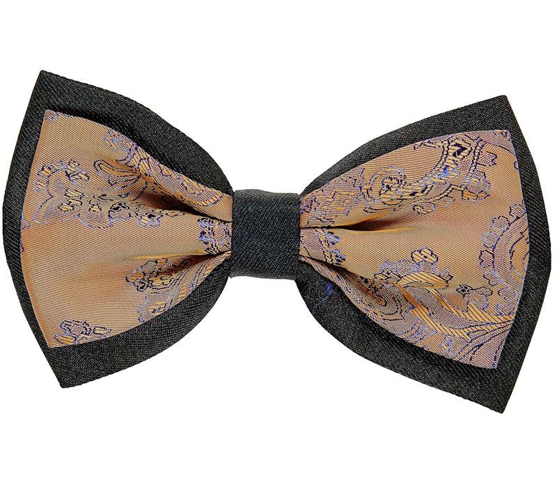 Fliege braun Jacquard retro 