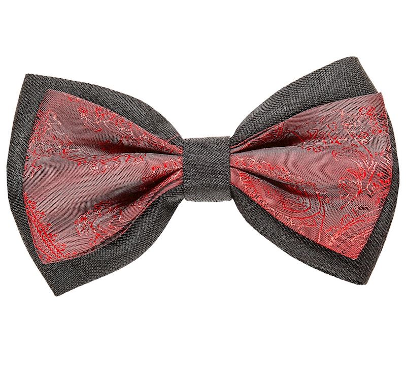 Fliege weinrot Jacquard retro 