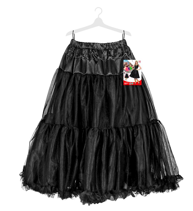 Petticoat Jupe aus Tüll schwarz 65 cm