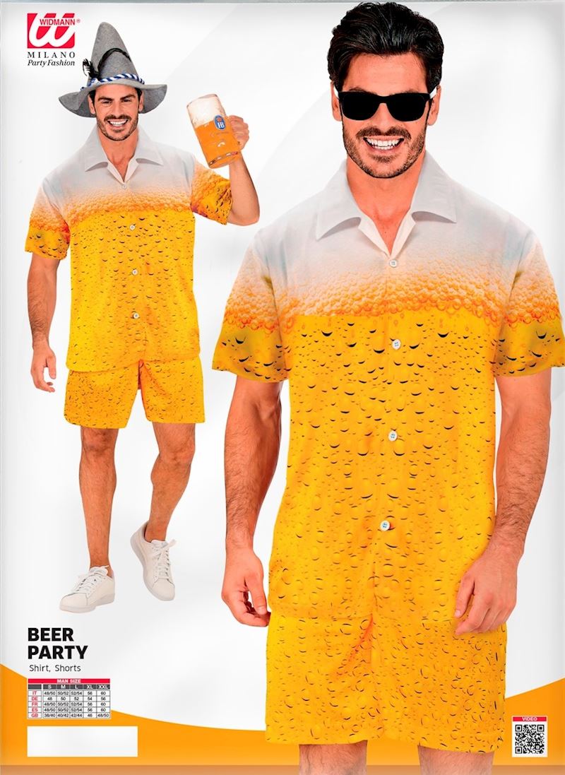 Costume fête de la bière taille S/M, chemise, calecon