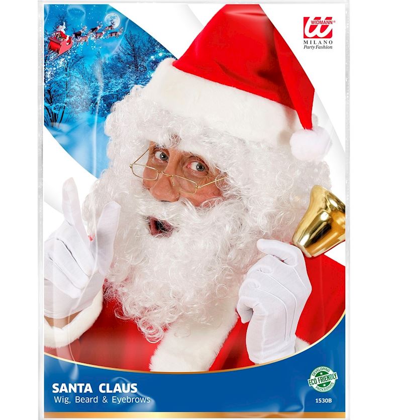 Perruque Pere-Noël barbe sans sourcils