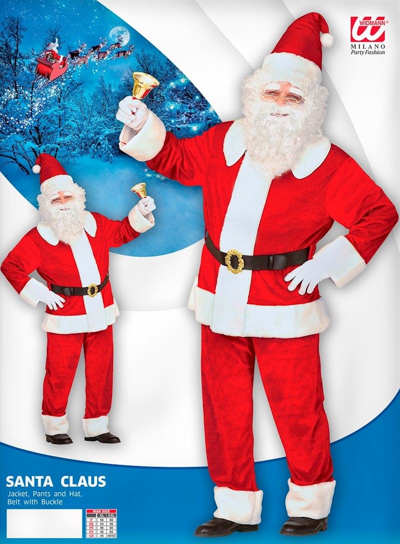 Costume Père Noël taille XXL veste, pantalon, ceinture,