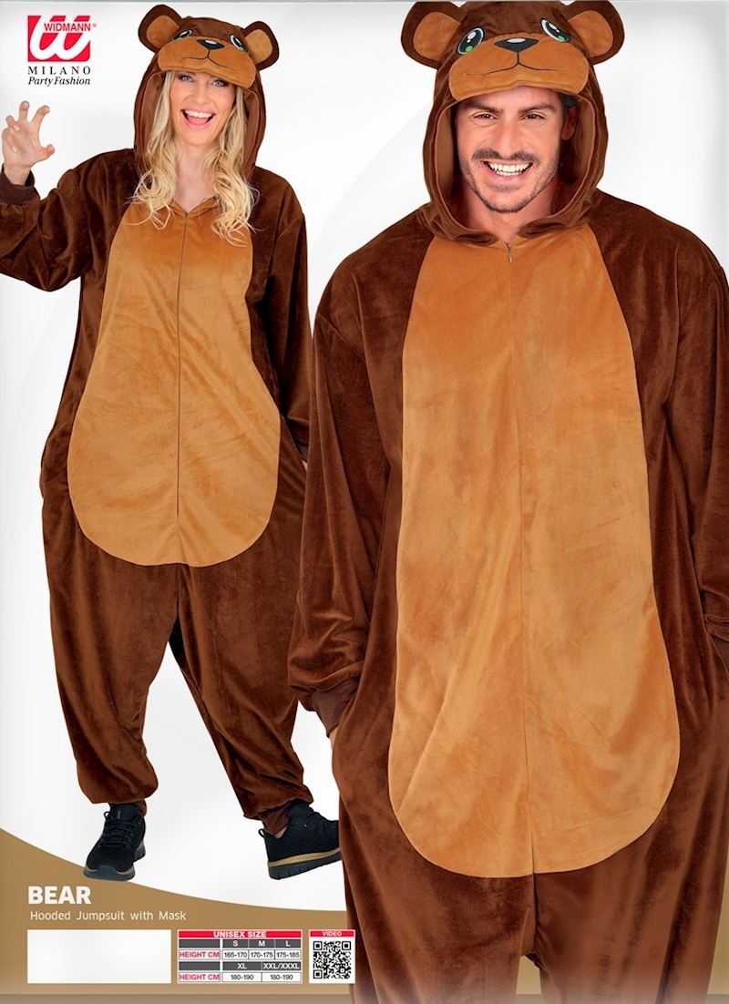 Costume Ours en peluche combinaison taille S-M