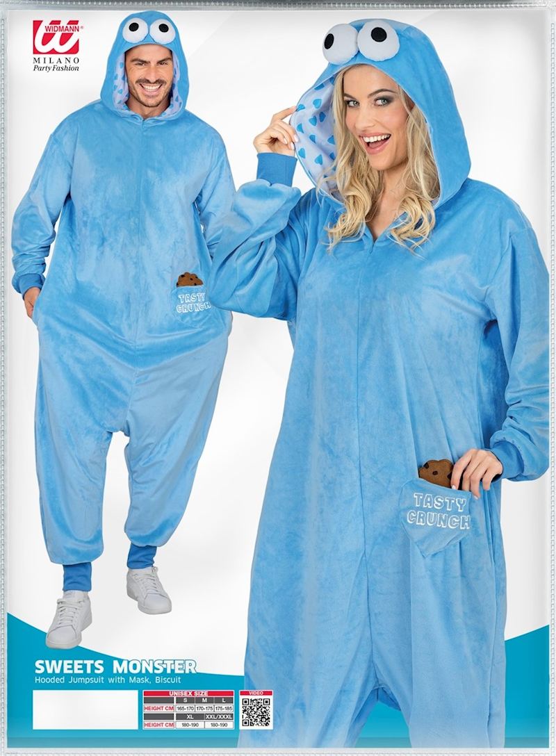 Costume Snackzilla en peluche combinaison, taille S-M