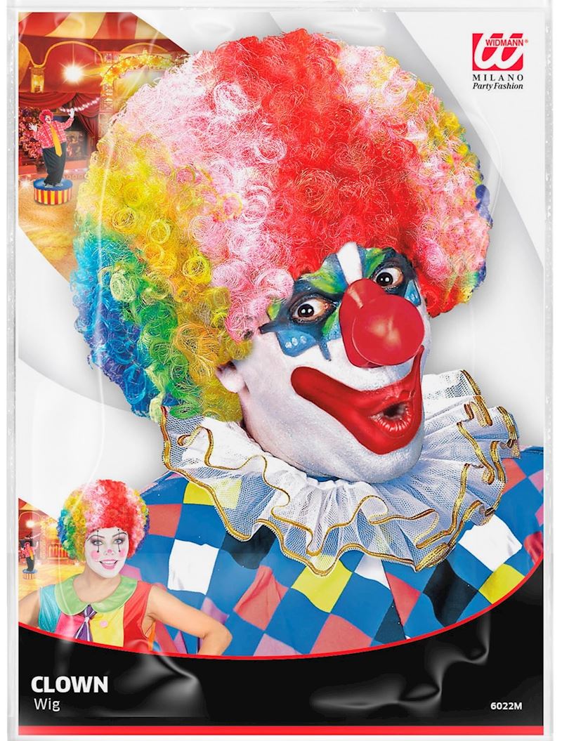 Perücke Clown multicolor unisex