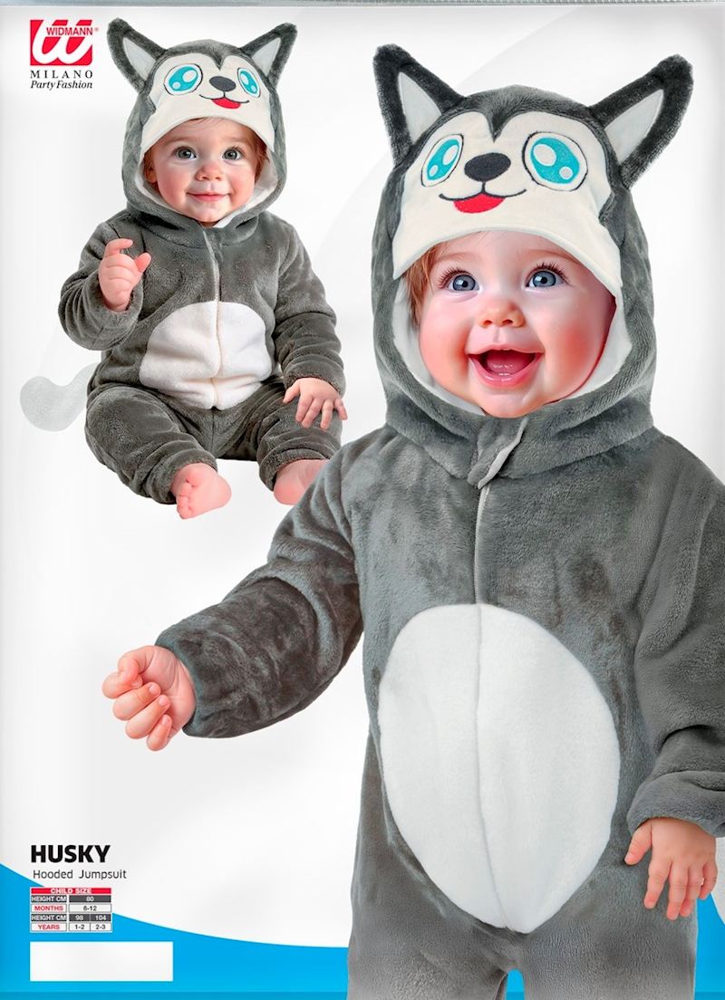 Costume Husky en peluche combinaison taille 98cm