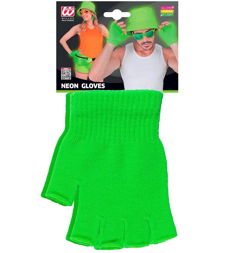 Fingerlose Handschuhe onesize neon grün