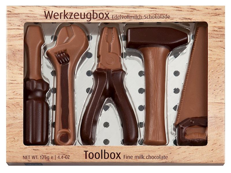 Schokoladen Werkzeugbox Edel Vollmilch 125 g