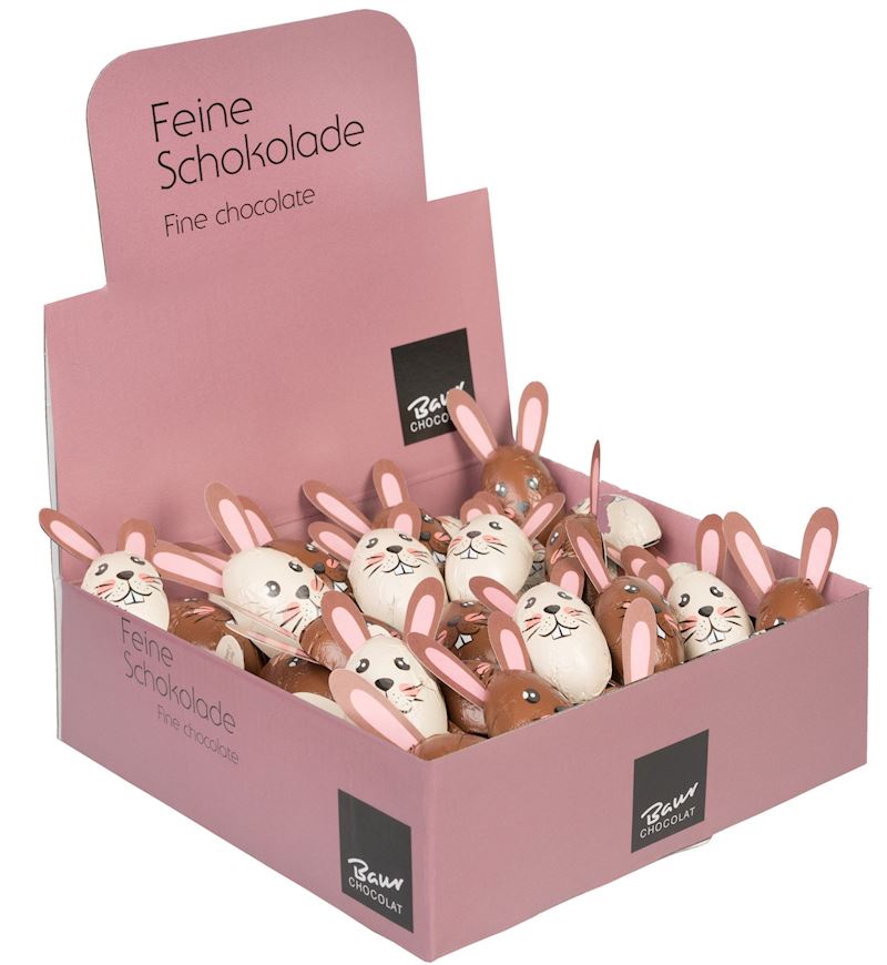 Schokolade Hase mit Pappohren massiv, 10 g