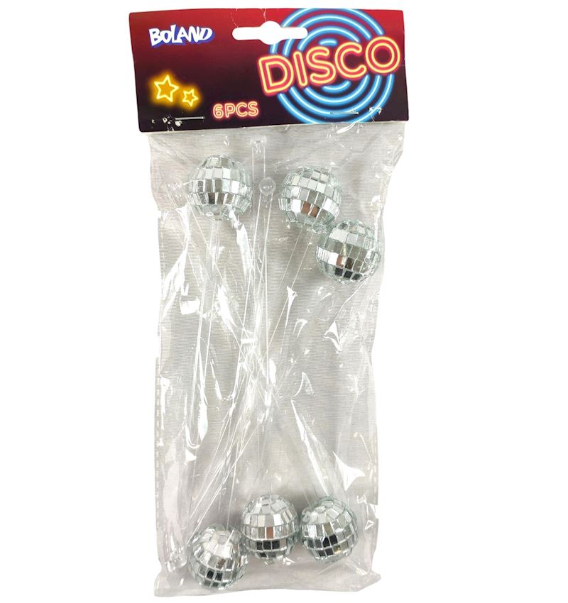 Discokugel Rührstäbchen 6 Stk. für Cocktail 20 cm